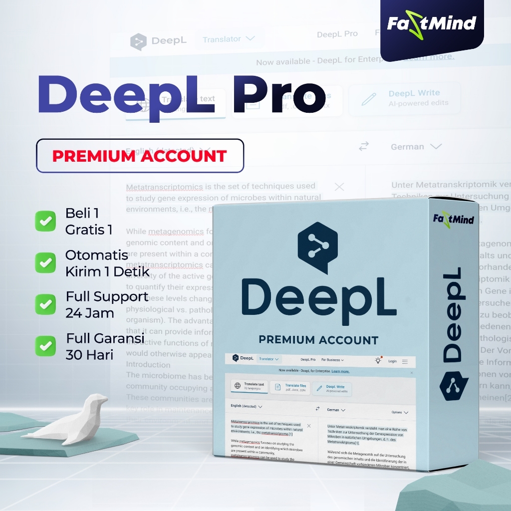 [7𝗕𝘂𝗹𝗮𝗻-𝗔𝘂𝘁𝗼𝗞𝗶𝗿𝗶𝗺1𝗗𝗲𝘁𝗶𝗸] DeepL Pro | DeepL Premium | Deepl Pro 1 Tahun |DeepL Pro Advance+ Premium |