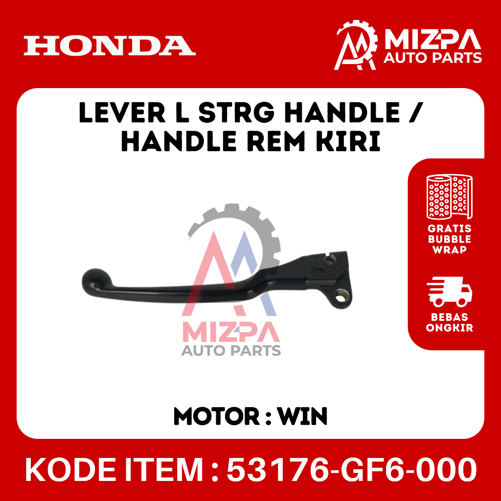 HONDA 53176-GF6-000 Lever Left Handle Rem Kiri Black Hitam WIN