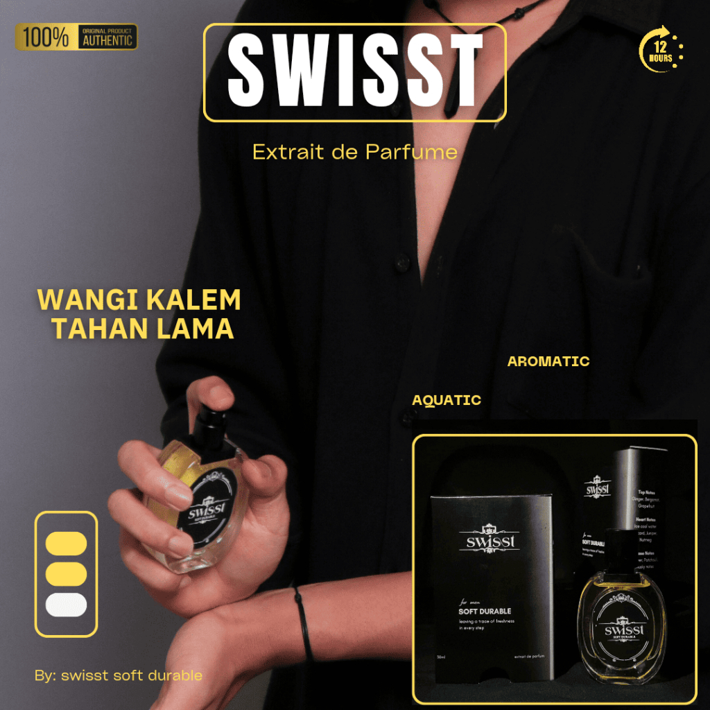 Parfum Pria Original Tahan Lama Swisst~Parfum Cowok Tahan Lama