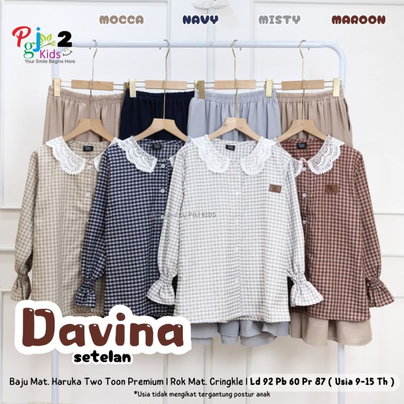 Setelan Rok Anak Remaja Perempuan DAVINA by PGJ KIDS