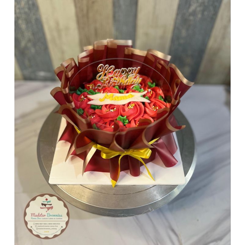 

cake bucket flower malang /bucket flower cake