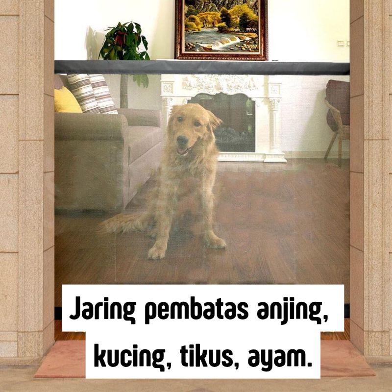 Pagar Jaring Penghalang Binatang Portable Pet Mesh Fence-pembatas kucing pembatas anjing