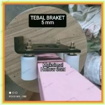 Bracket roller pagar dudukan roda atas pagar rumah pintu pagar dorong bracket roda besi stainless