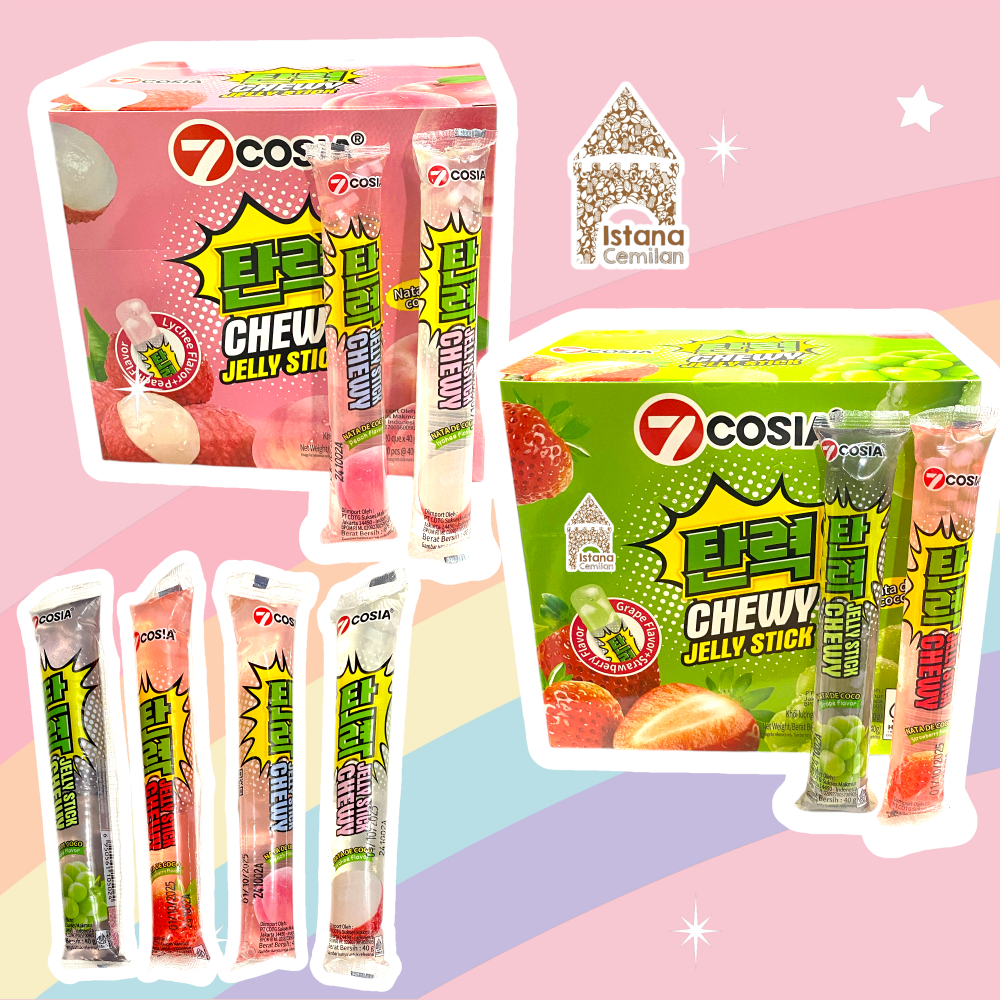 

7Cosia Chewy Jelly Stick Agar Jeli BOX (isi 20 pcs)