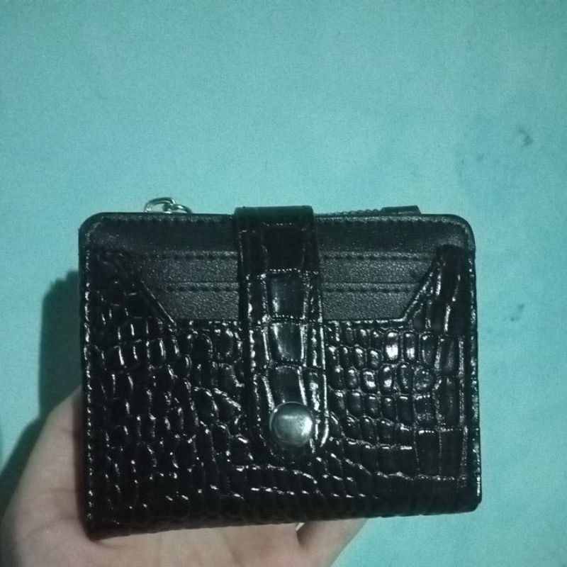 Preloved dompet wanita dompet lipat wanita kekinian kulit croco (mirip brand ceka atau jims honey)