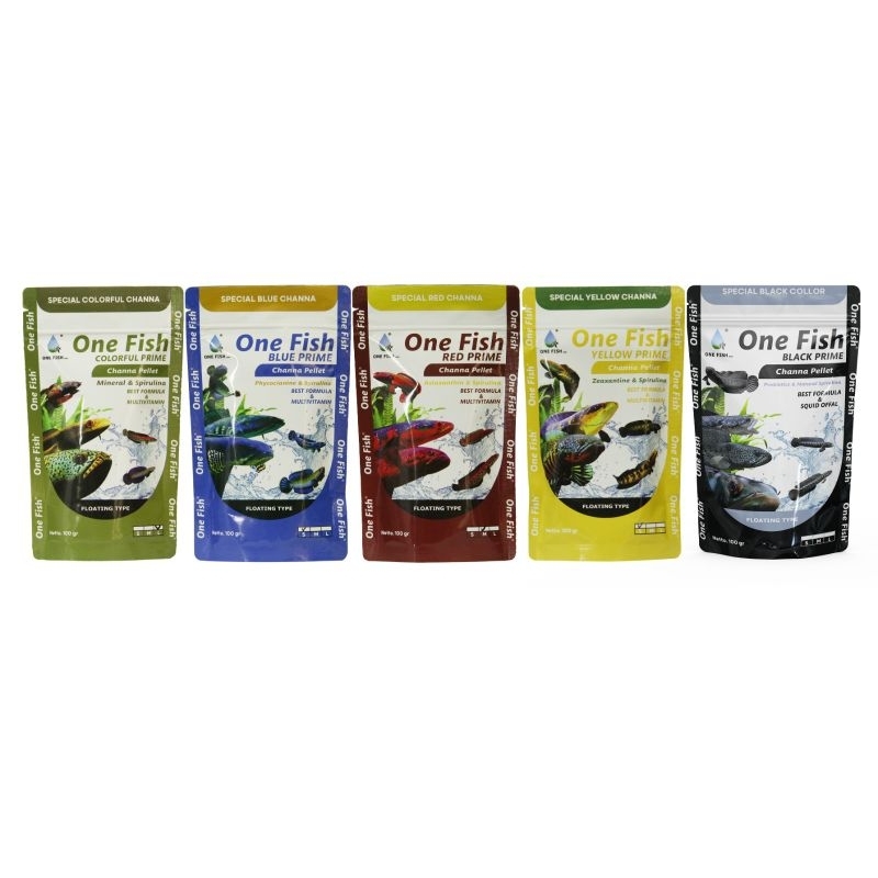 One Fish Food Spesial Black Channa - Makanan / Pakan / Pelet Ikan Hias Khusus Channa Untuk Warna Hit