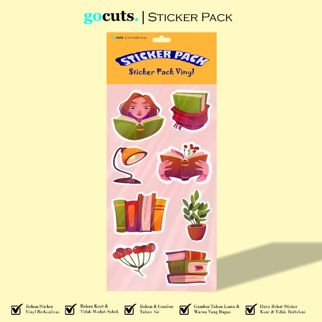 

Stiker Love Reading Sticker Pack Dekorasi Laptop