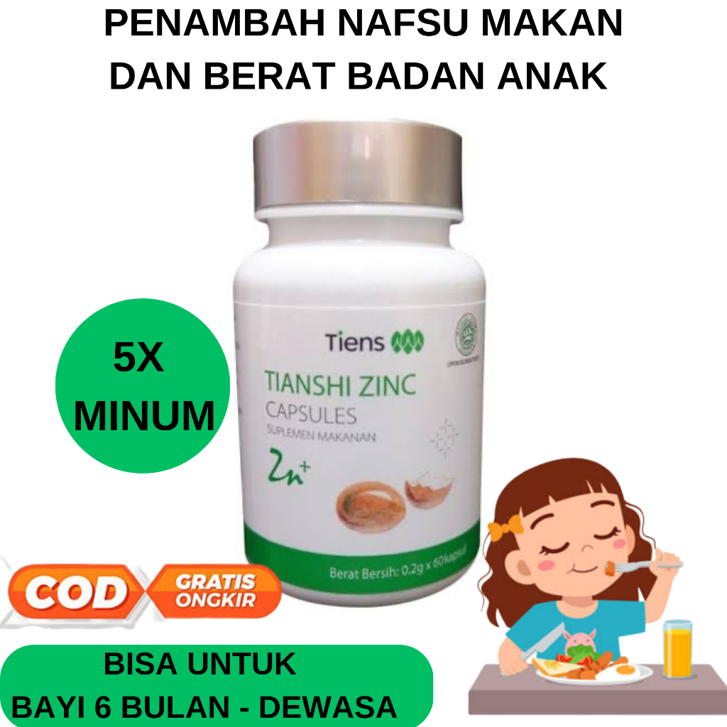 COD TERLARIS Thiansi Zinc Capsule Vitamin Penambah Nafsu Makan Anak 6 bulan keatas | Suplemen Pengge