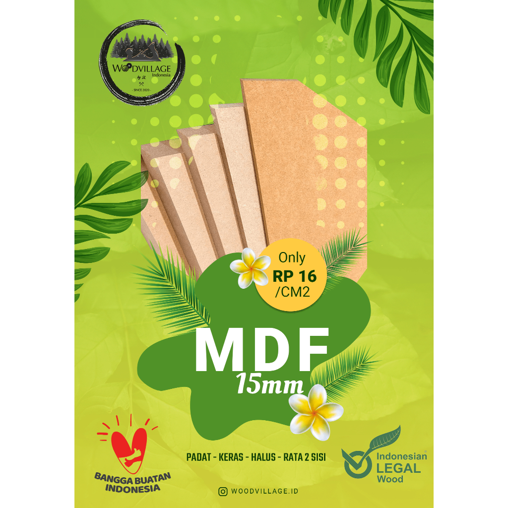 CUSTOM POTONG MDF BOARD 15MM 15 MM