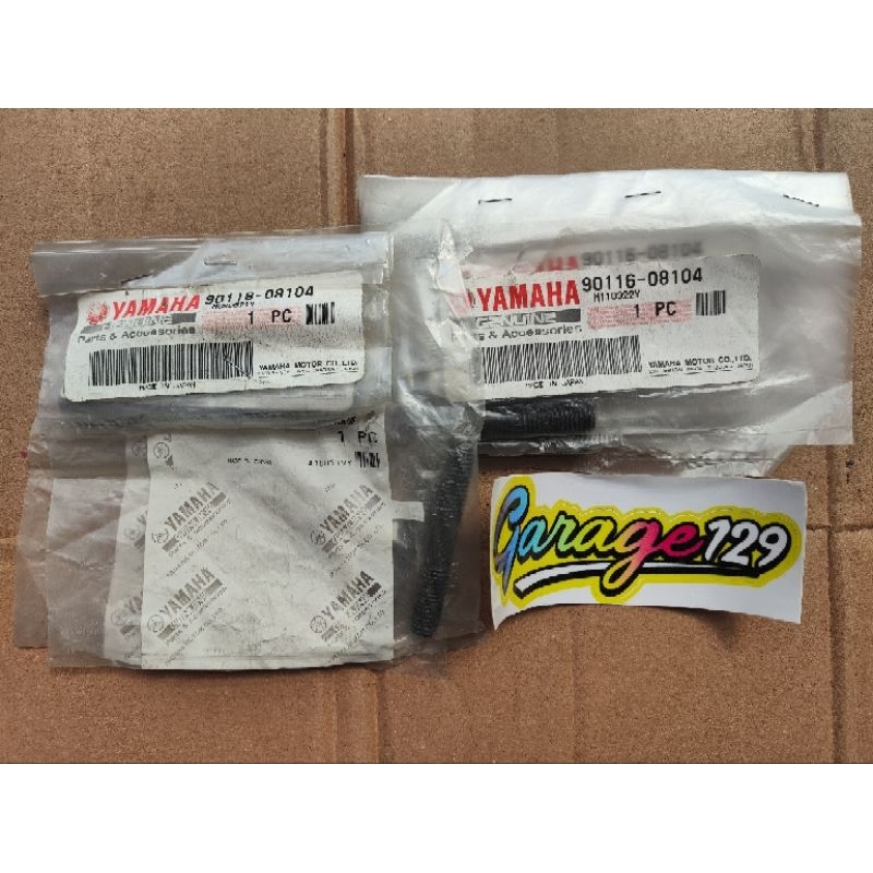 Bolt Stud Baut Head Baut Tiang Original Yamaha DT125 RX125 | 90116-08104