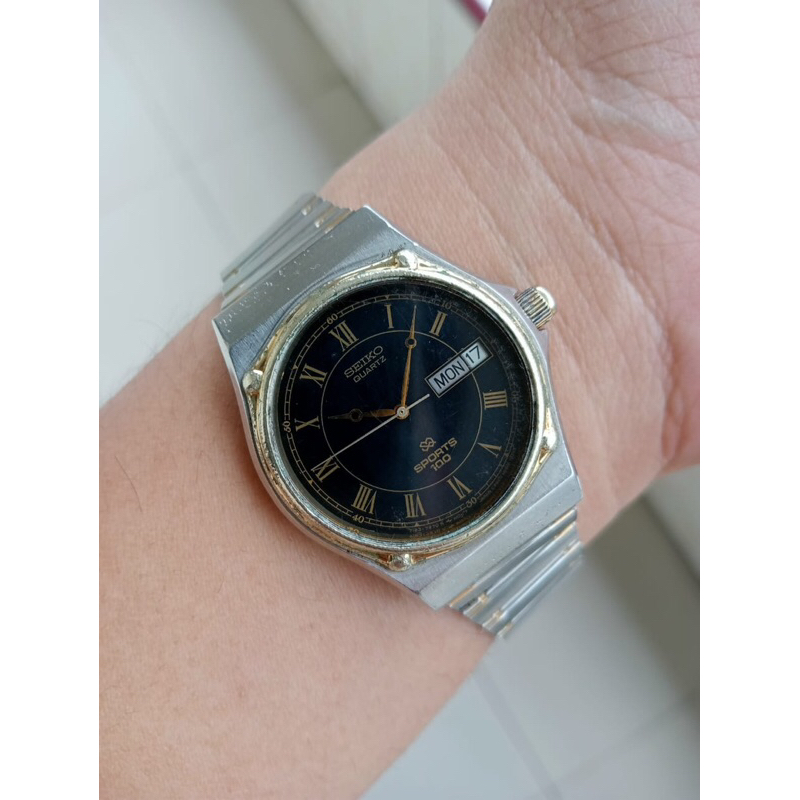 jam seiko sq roman dial original pria