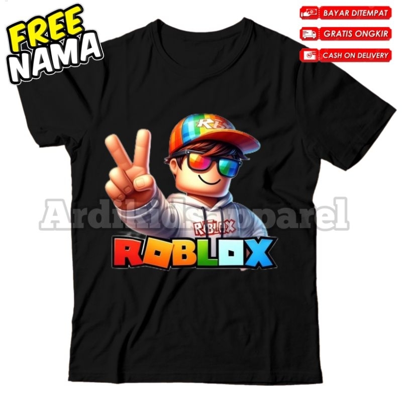 (BISA COD)KAOS BAJU ANAK ROBLOX LAKI LAKI PEREMPUAN GAME ROBLOX KIDS T-SHIRT ANAKK FREE NAMA TERBARU