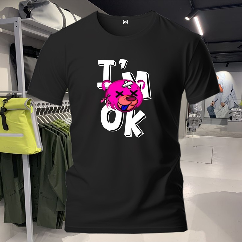 COD Baju Kaos Keren Kaos Distro Motif IN OK Print Premium Quality Kaos Cotton Combed Lengan pendek U