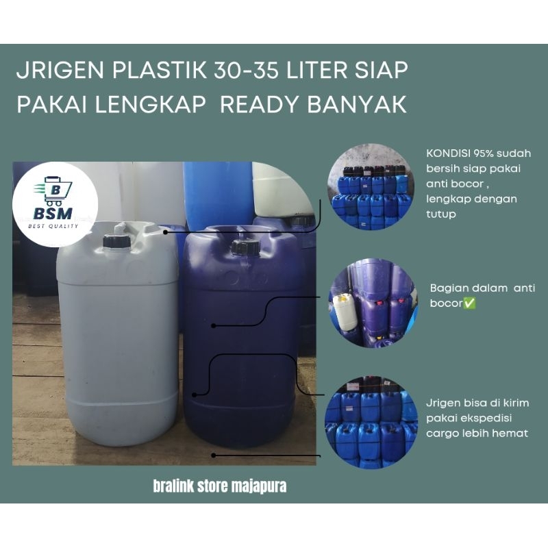 jrigen plastik 30-35 liter hdpe siap pakai sudah bersih