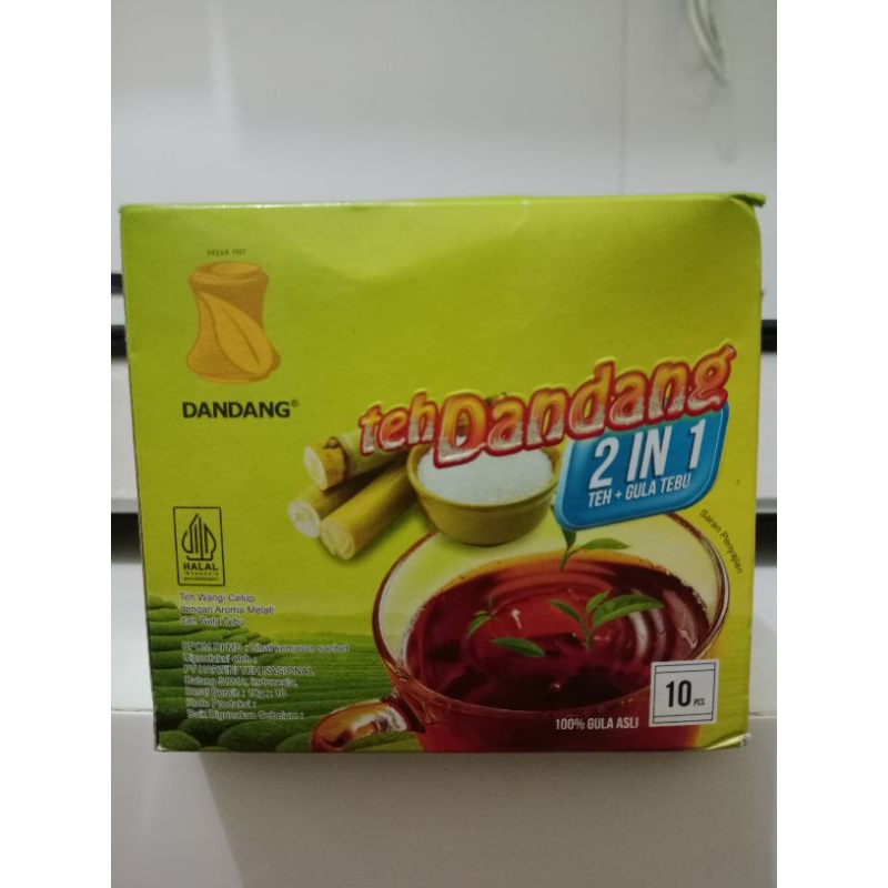 

Teh Dandang 2in1 Teh+Gula Tebu 1 Box isi 10 sachet