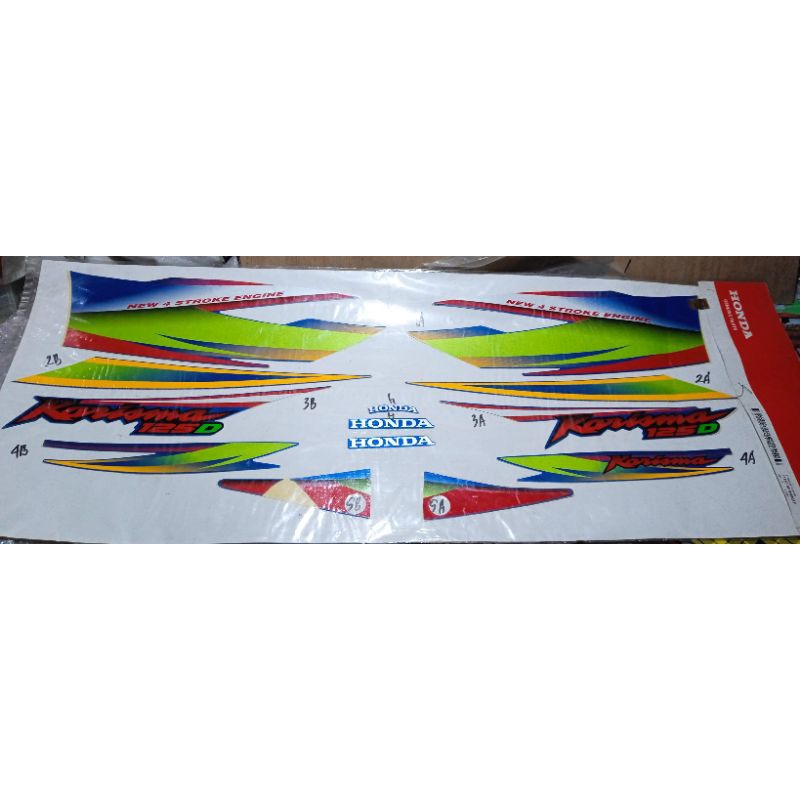 871x0 kph 880 zf original AHM Astra Honda motor stripe set 6 blue striping stiker box cover body set