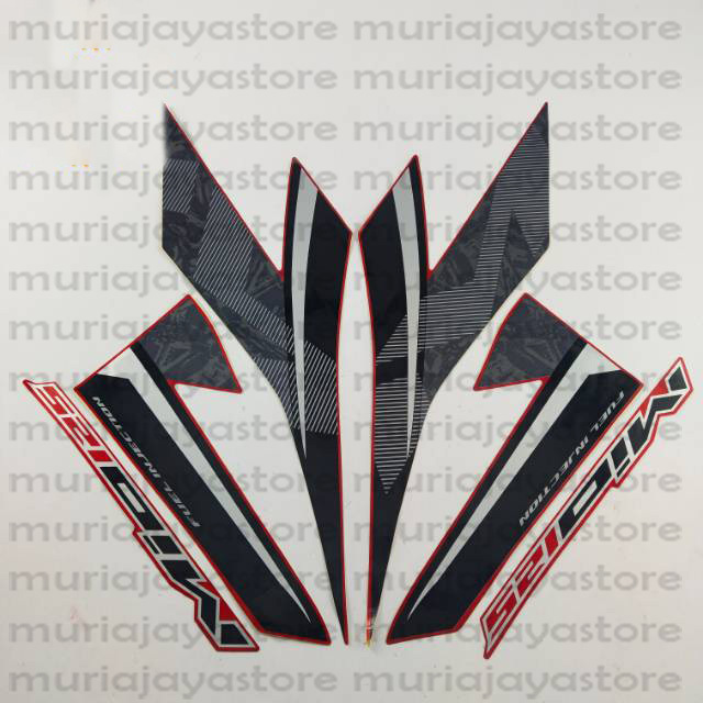 striping stiker lis polet body yamaha mio 125 mio m3 2018 merah full standar berkualitas