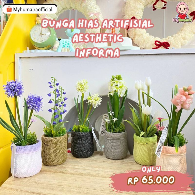 [TENGGARONG] TANAMAN HIAS/BUNGA HIAS ARTIFISIAL AESTHETIC INFORMA