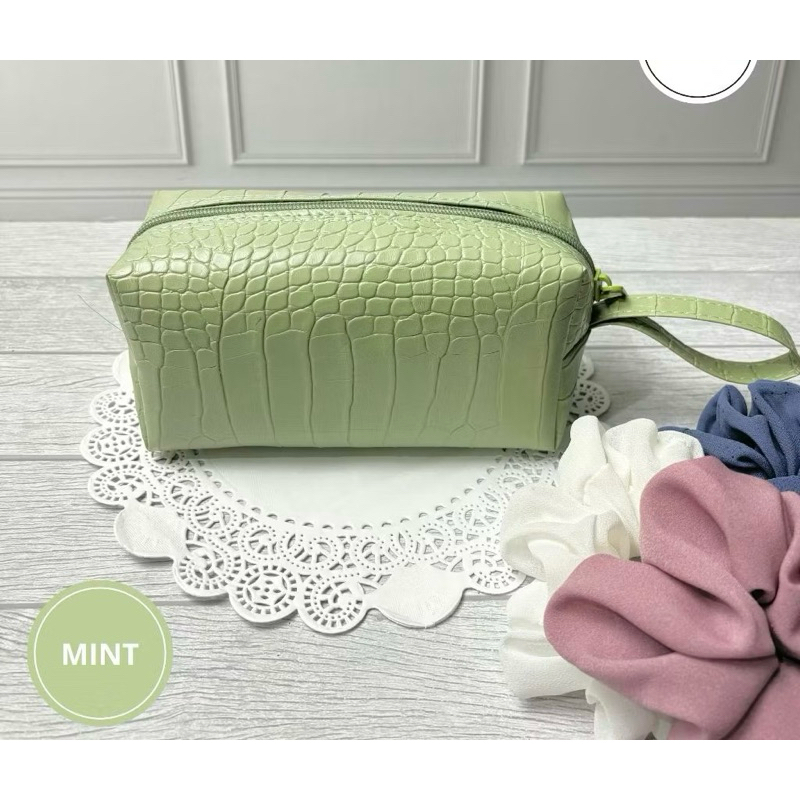 Pouch Croco, Pouch Kembung Croco Souvenir Pernikahan, Souvenir Kosmetik, Souvenir Pouch Make UP, Tas