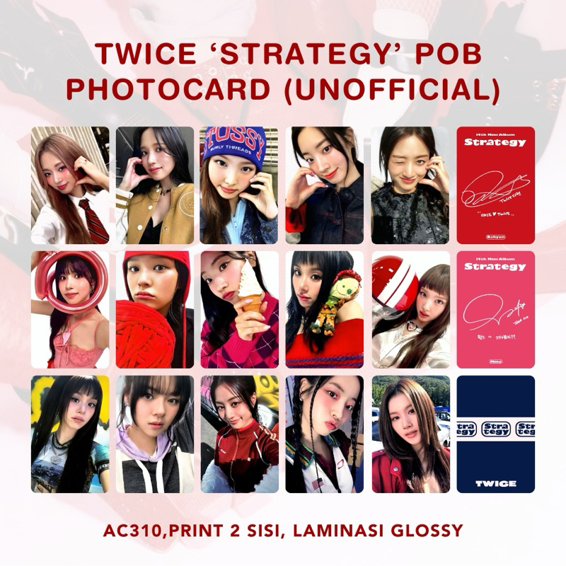 POB TWICE ‘STRATEGY’ Nayeon Sana Momo Tzuyu Mina Jeongyeon Jihyo Chaeyoung Dahyun Unofficial Photoca