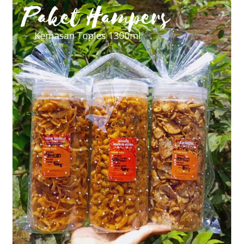 

PAKET HAMPERS ISIAN MIX 3 TOPLES | Kemasan Toples 1300ml | Gurih Renyah Enak