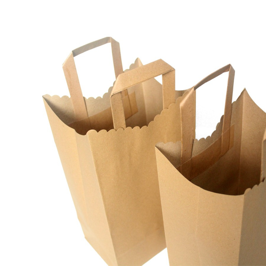 

10 Pcs Paperbag Dengan Handle Bahan Kraft Liner 150gr Ukuran 16.5x11.5x24 cm