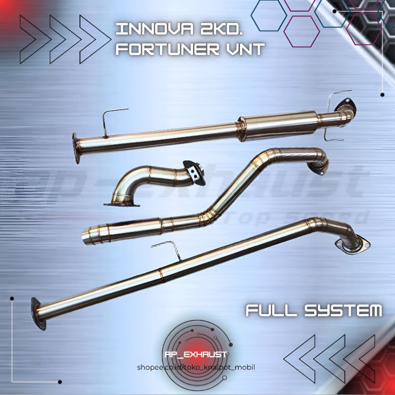 Knalpot Full system Mobil Innova Diesel 2KD Innova Reborn Fortuner VNT