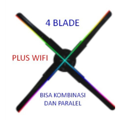 PTR Holographic Fan Kipas Hologram 3D RGB Iklan Video Animasi 3 Dimensi