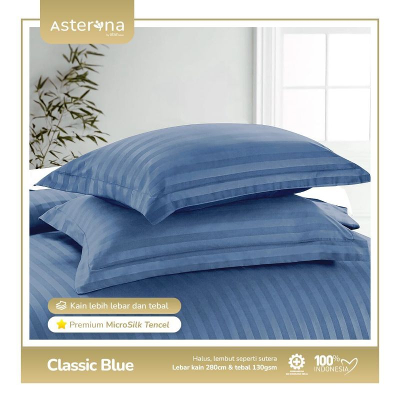 SPREI SET MICROSILK TENCEL/SPREI HOTEL SALUR CLASSIC BLUE