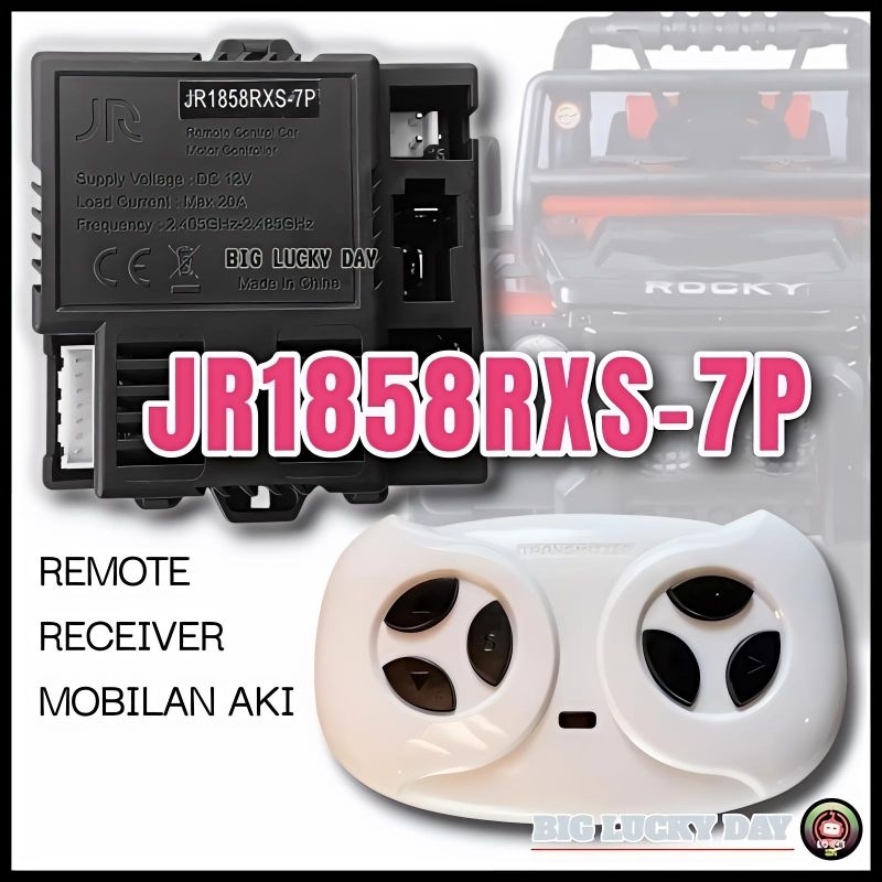 REMOT RECEIVER MOBIL AKI JR1858RXS-7P 12V MOBILAN AKI ANAK REMOTE CONTROL TRANSMITTER JR1602FCC MODU