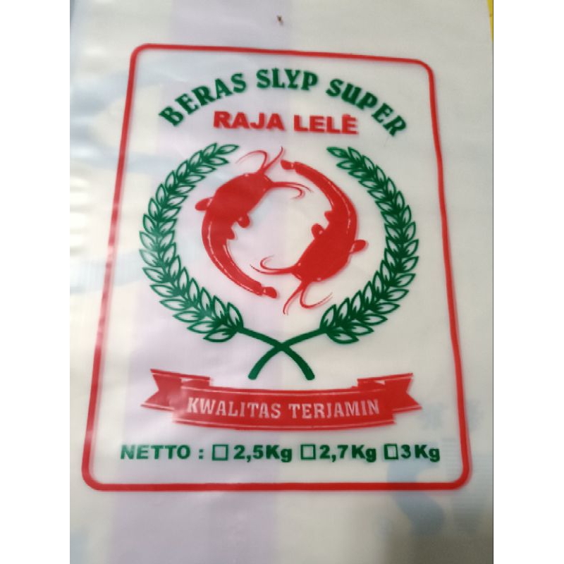 plastik beras raja lele 2,5kg3 kg isi 100 pcs
