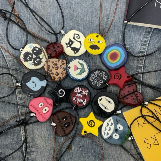 Clay Necklace Y2K | Aesthetic | Cute | Anime | Kalung Clay Handmade