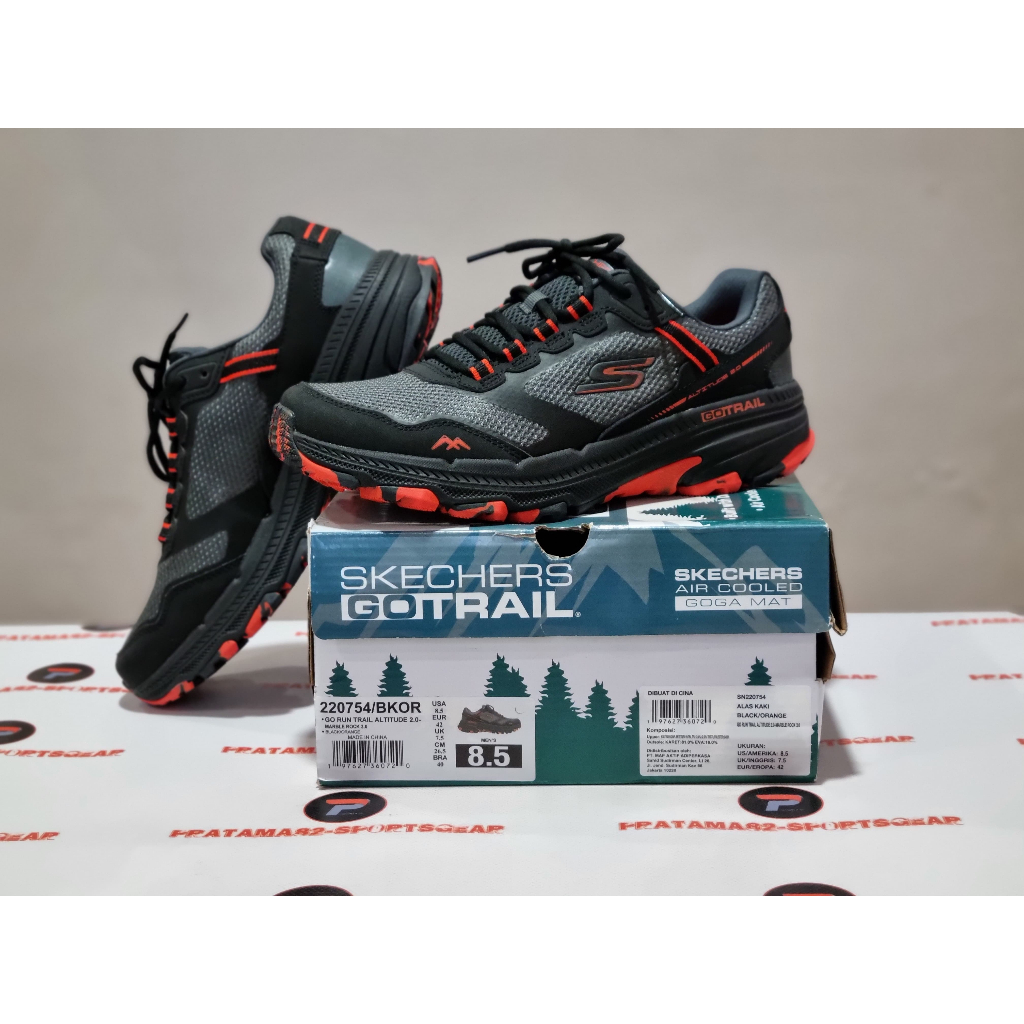 SIZE 42 ( 26.5 CM ) SKECHERS GO RUN TRAIL ALTITUDE 2.0 MARBLE ROCK 3.0 SEPATU LARI RUNNING OUTDOOR G