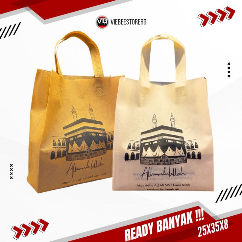 

TAS SOUVENIR HAJI UMROH PERLENGKAPAN MURAH OLEH-OLEH SABLON KABAH SIAP KIRIM UKURAN BESAR BAHAN KUAT TEBAL KANTONG DUS TALI BOX SEMBAKO MODEL JINJING PRESS PREMIUM 25.35.8