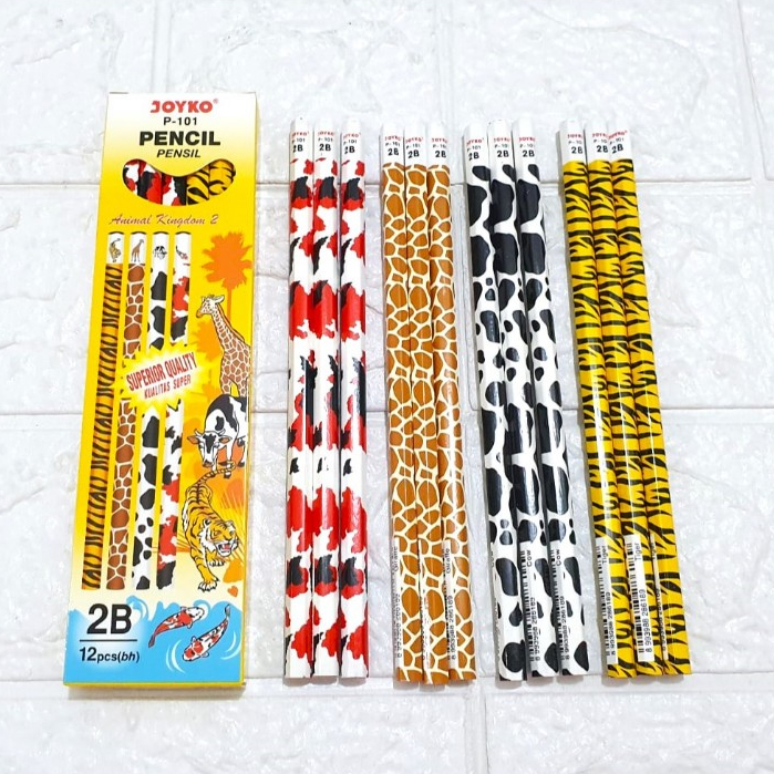 

(12 Pcs) Pensil 2B JOYKO P-101 Animal