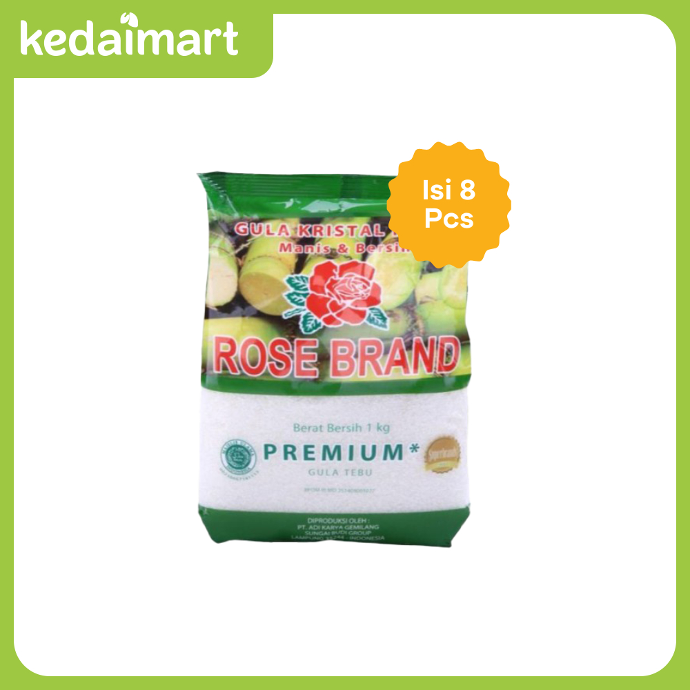 

Gula Pasir Rosebrand Premium 1 Kg x 8 Pcs