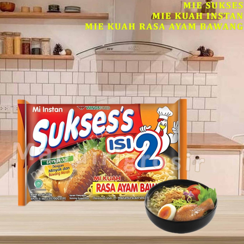 

Mie Kuah Instan * Mie Sukses Isi 2 * Mie Kuah Rasa Ayam Bawang * 115gr