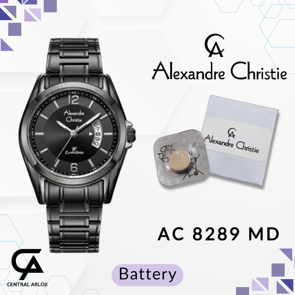 Baterai Jam Tangan Alexandre Christie 8289 MD Original