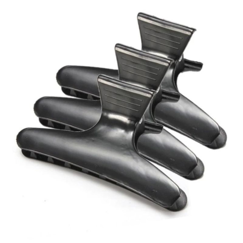 Jepit rambut salon parting gigi (Hitam)