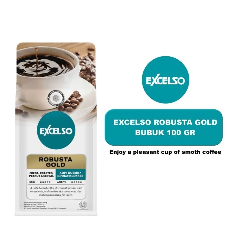 

EXCELSO Coffe ARABICA Gold dan ROBUSTA Gold Kemasan 100g