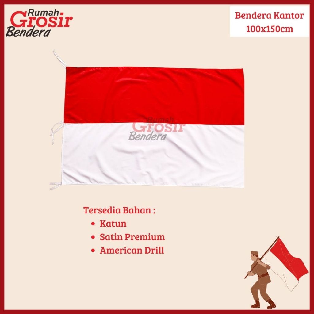 Bendera Merah Putih 100x150 cm / Bendera Kantor Indonesia