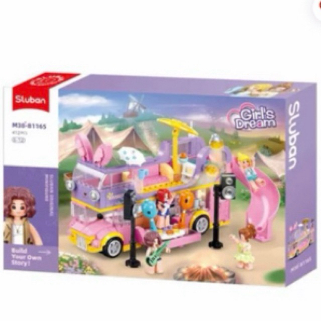 Sluban Set 412 Pcs Girls Dream Music Rv M38-b1165 - Pink/ungu