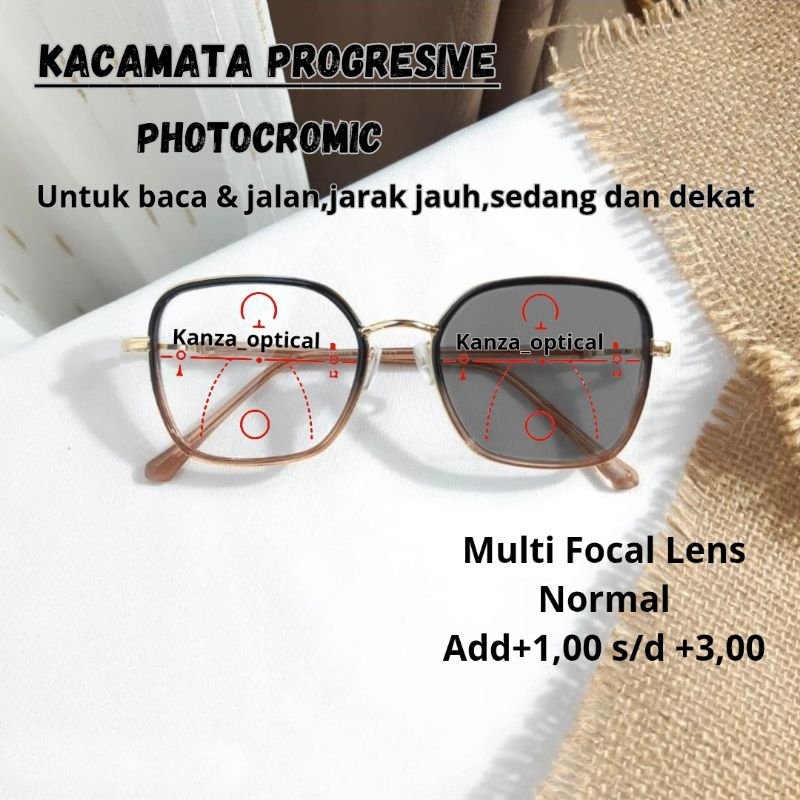 kacamata progresive potocromic baca dan jalan wanita dan pria kacamata baca dan jalan 2109