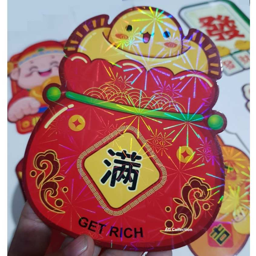 

Angpao imlek karton tebal HOLOGRAM ULAR 2025 uk M uang dilipat isi 6