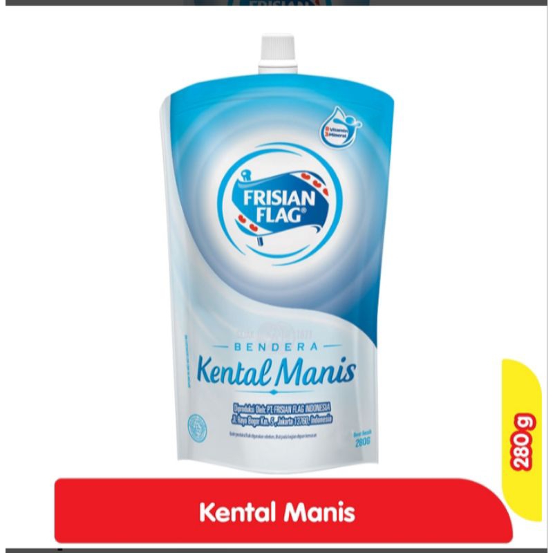 

susu Frisian flag kental manis 545g & 280g pouch refil Putih coklat