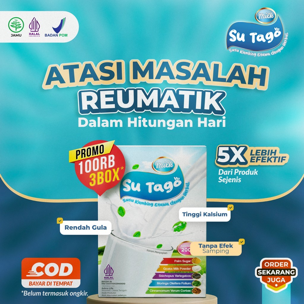 

SU TAGO - Susu Kambing Premium Ampuh Atasi Reumatik