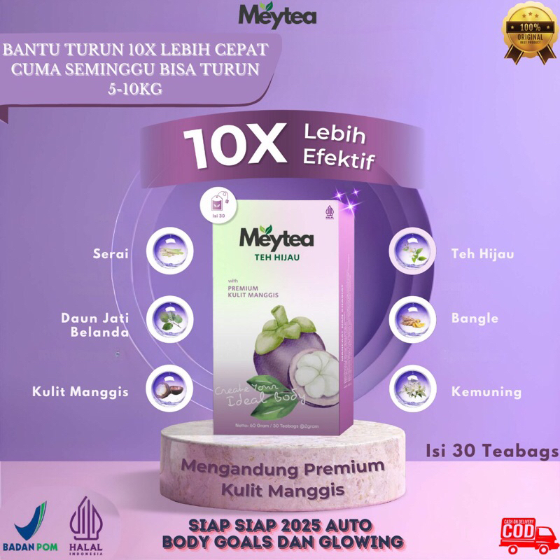 Teh Diet BPOM HALAL | Meytea Teh Pelangsing Ampuh - Teh Diet Detoks Herbal