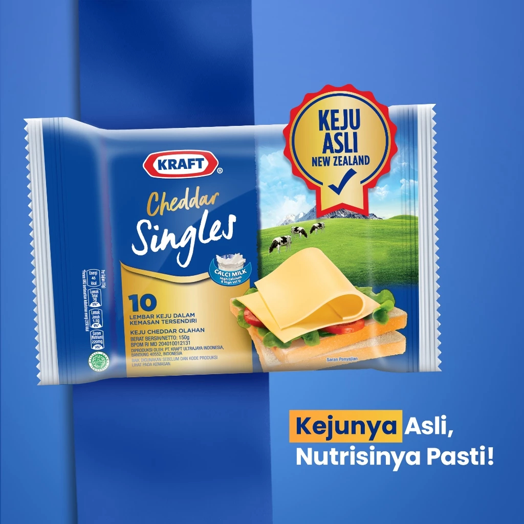 

Kraft Keju High Calcium Singles 10 Slice dan 5 slice - Untuk Cemilan, Topping, Burger (Citra Rasa)