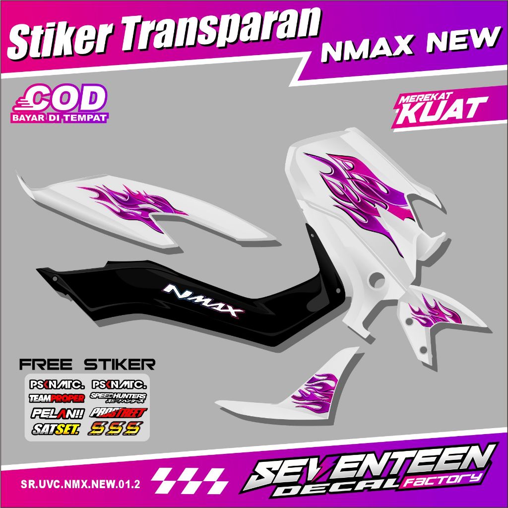 Striping transparan motor NMX NEW lis sticker variasi motor NMX NEW