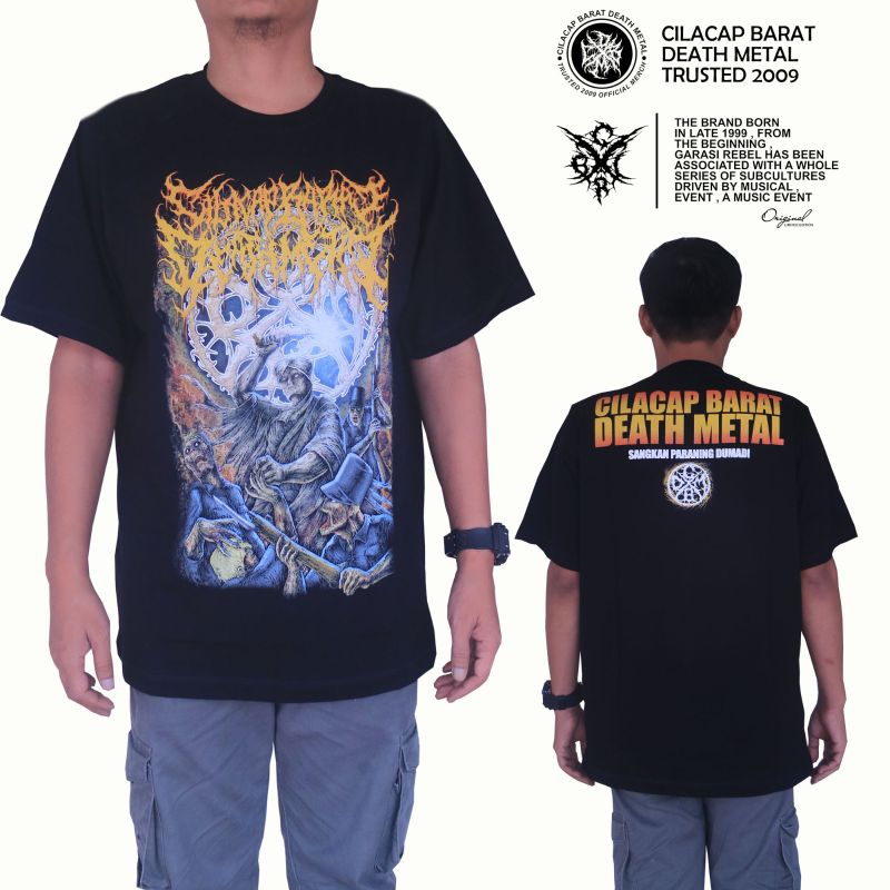 original Tshirt cilacap barst death metal/kaos metal iddm/garelz store
